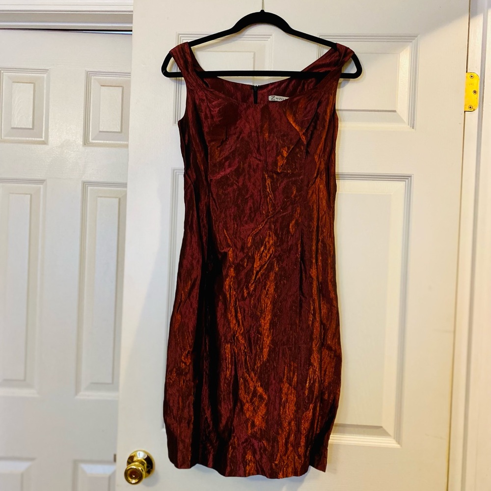 Z by Zelda size 4 crinkly dress - burgundy